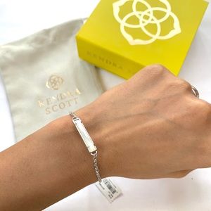 NWT Kendra Scott rhodium mother pearl bracelet